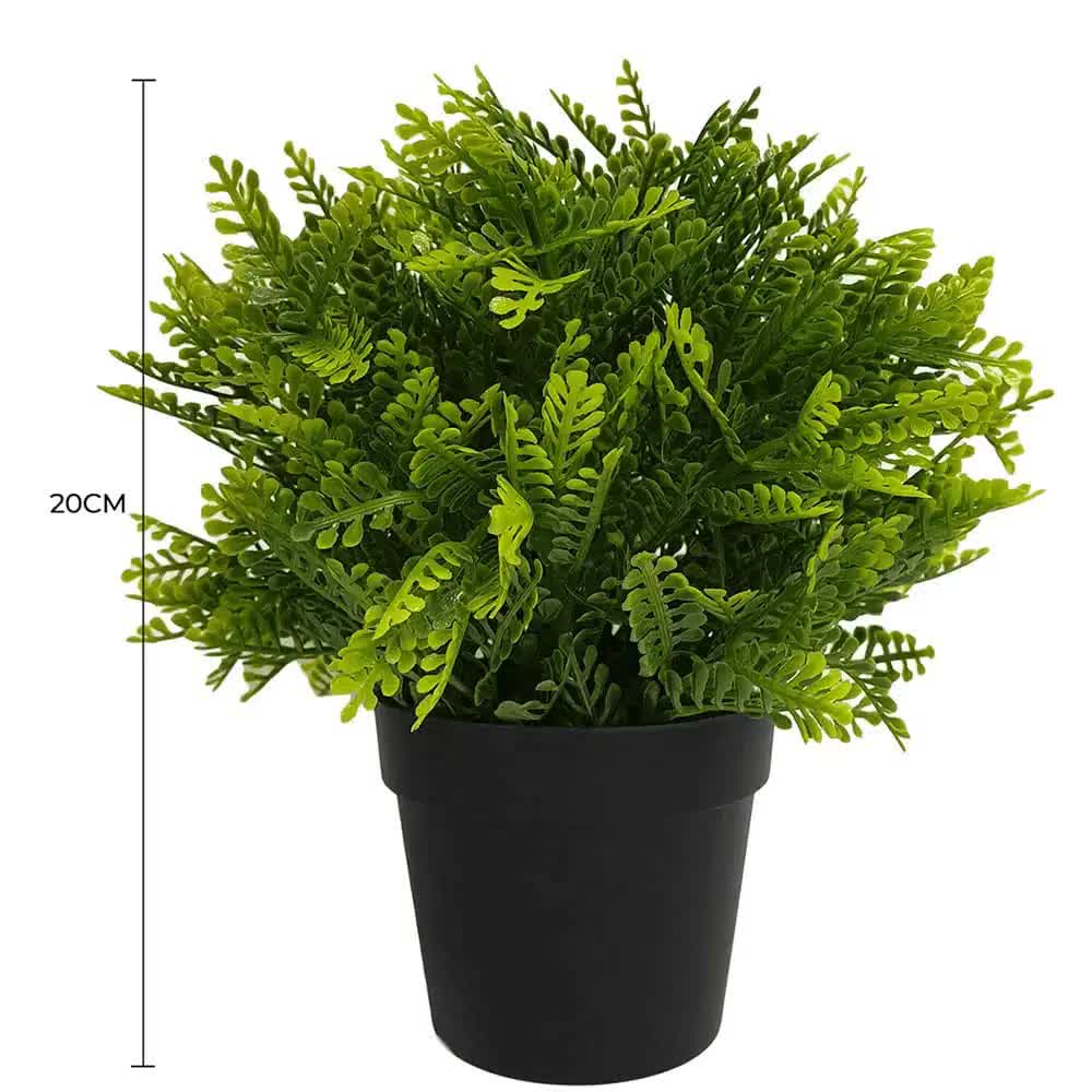 Small Potted Artificial Mimosa Fern UV Resistant 20cm