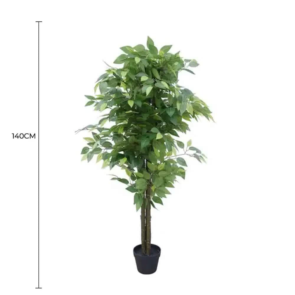 Premium Bushy Potted Artificial Ficus Tree 140cm