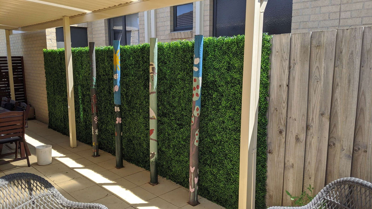 Mixed Boxwood Hedge Panels / Screens UV Resistant 1m X 1m