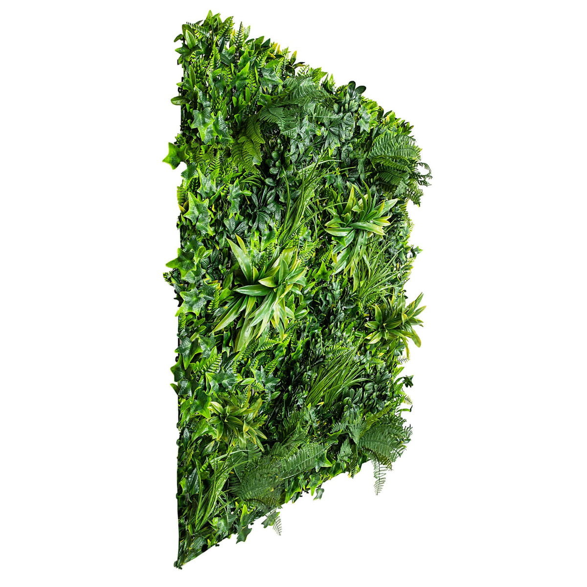 White Grassy Greenery Vertical Garden / Green Wall UV Resistant 100cm x 100cm