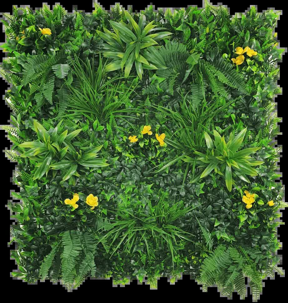 Yellow Rose Vertical Garden / Green Wall UV Resistant 100cm x 100cm