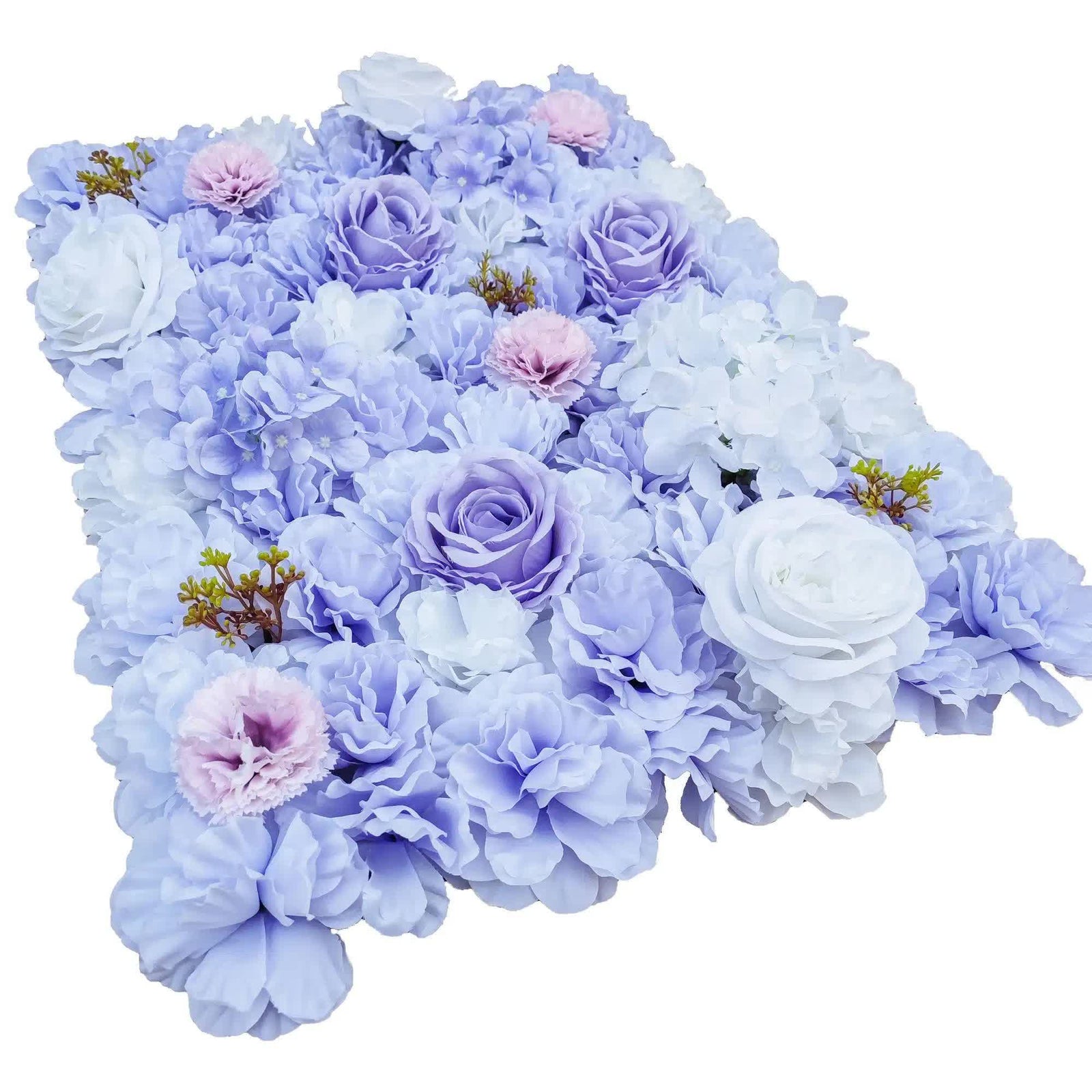 Artificial Flower Wall Backdrop Panel 40cm x 60cm Mixed Lilac Flowers