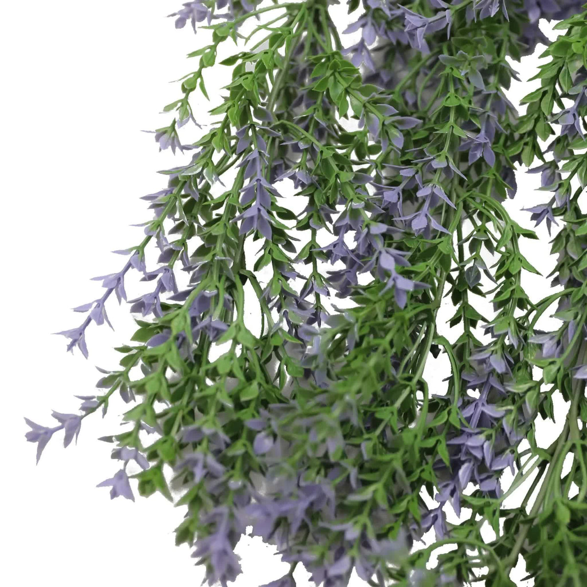 Artificial Hanging Purple and Green Willow Leaf Garland Bush UV Resistant and Fire Rated 20cm x 76cm