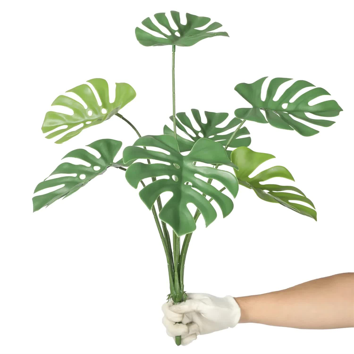 Artificial Monstera Split Leaf Philodendron Plant Stem 60cm UV Resistant