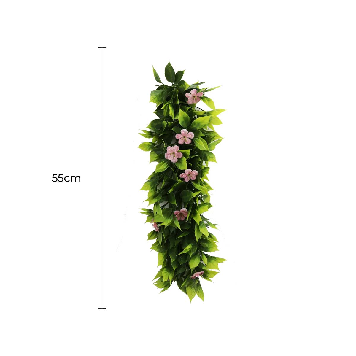 Artificial Extendable Hanging Pink Flowering Violet Garland UV Resistant 55cm
