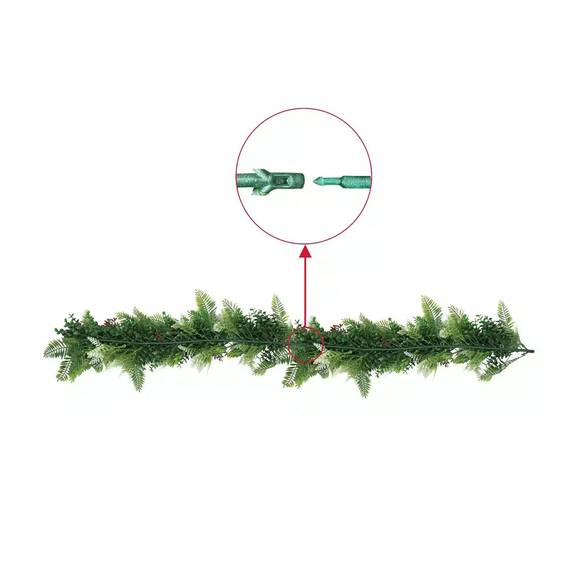 Artificial Extendable Hanging Christmas Garland UV Resistant 55cm