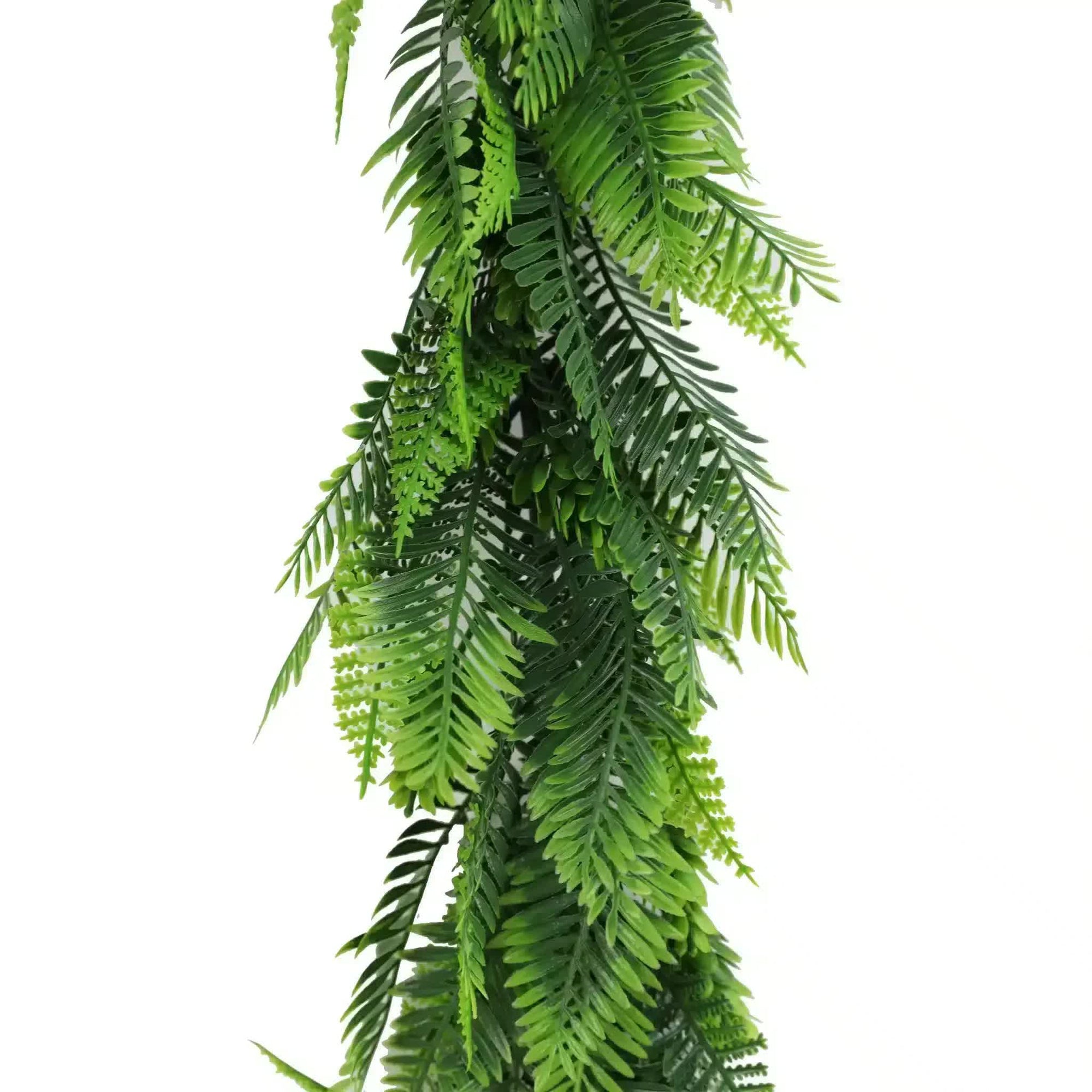 Artificial Extendable Hanging Bracken Fern Garland UV Resistant 55cm
