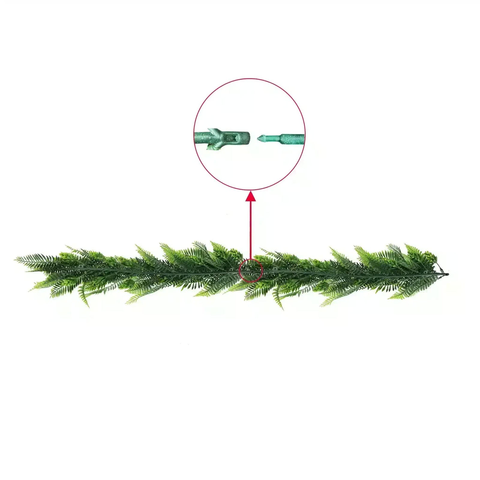 Artificial Extendable Hanging Bracken Fern Garland UV Resistant 55cm