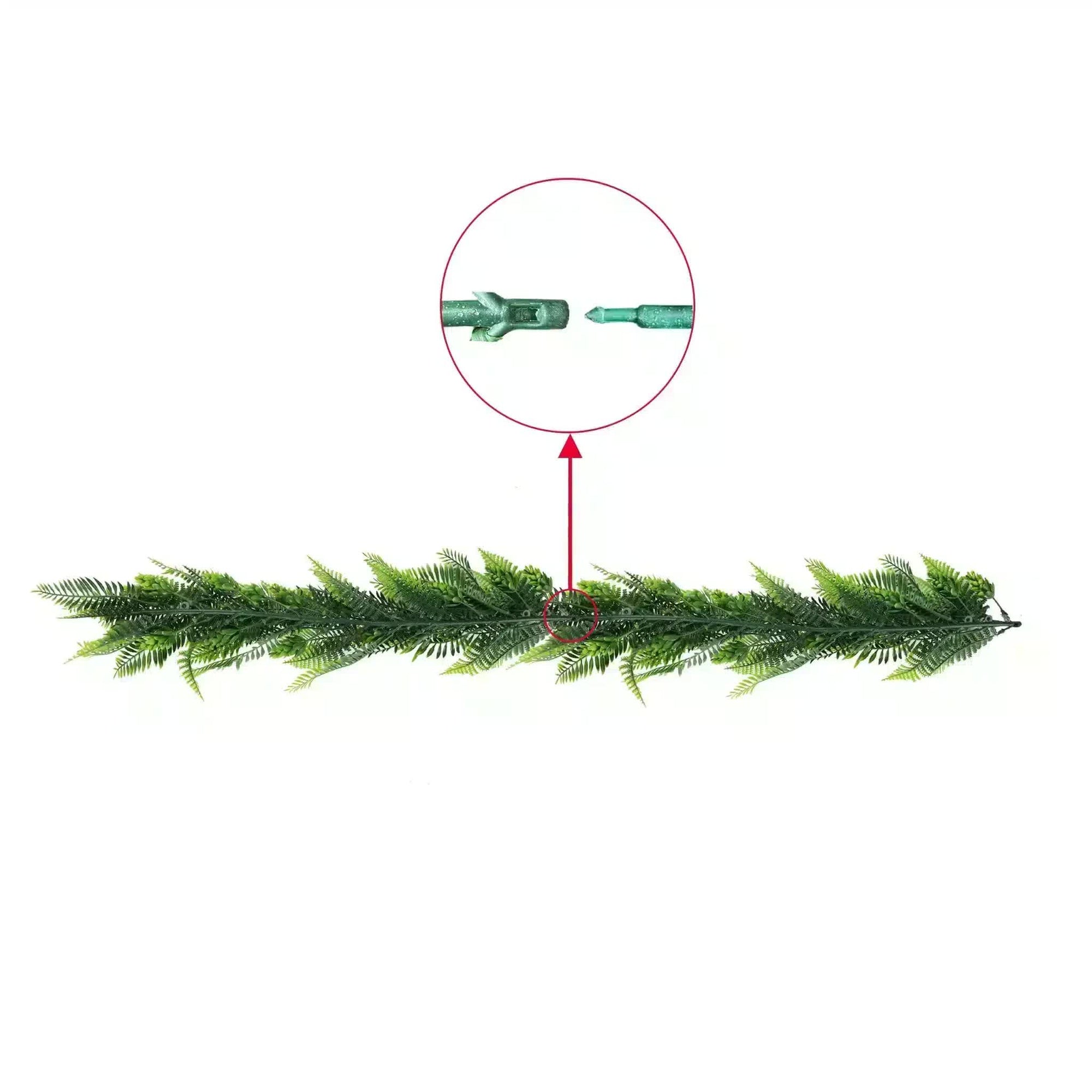 Artificial Extendable Hanging Bracken Fern Garland UV Resistant 55cm