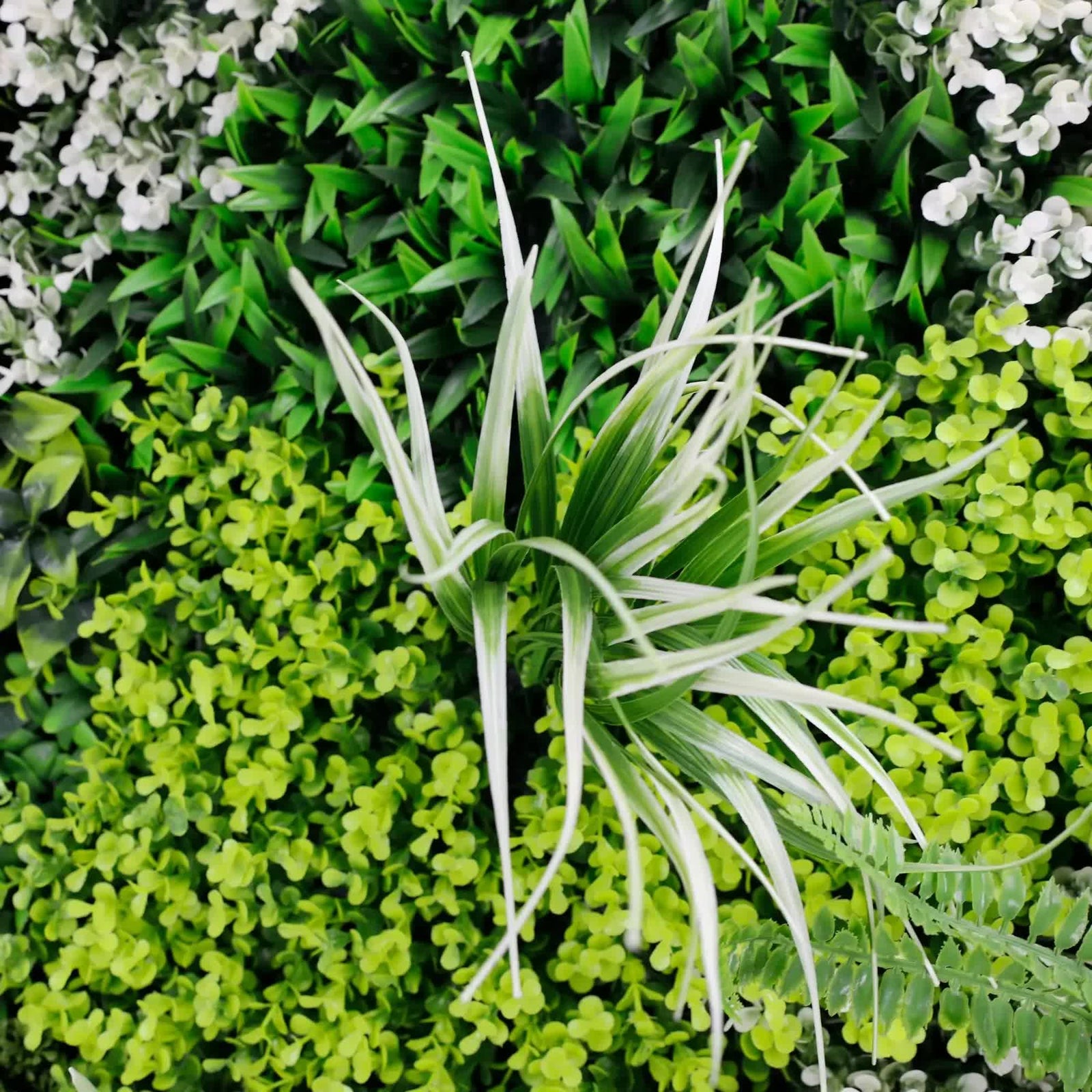 Forest Floor Artificial Vertical Garden / Green Wall Panel 1m x 1m UV Resistant