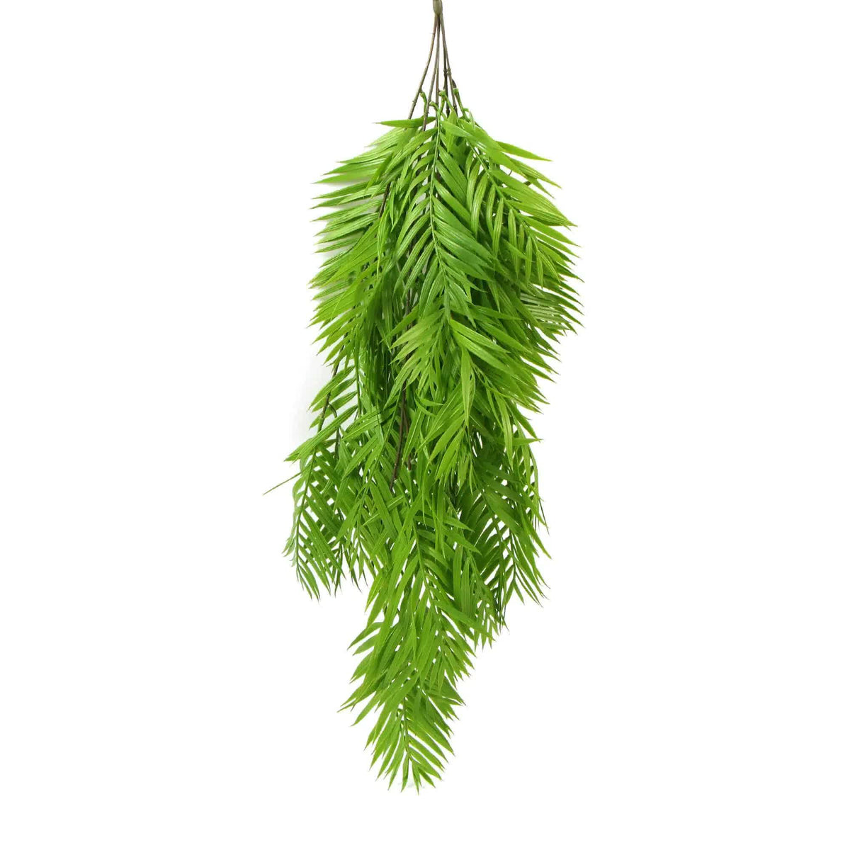Hanging Fresh Green Bamboo Leaf Fern UV Resistant 80cm