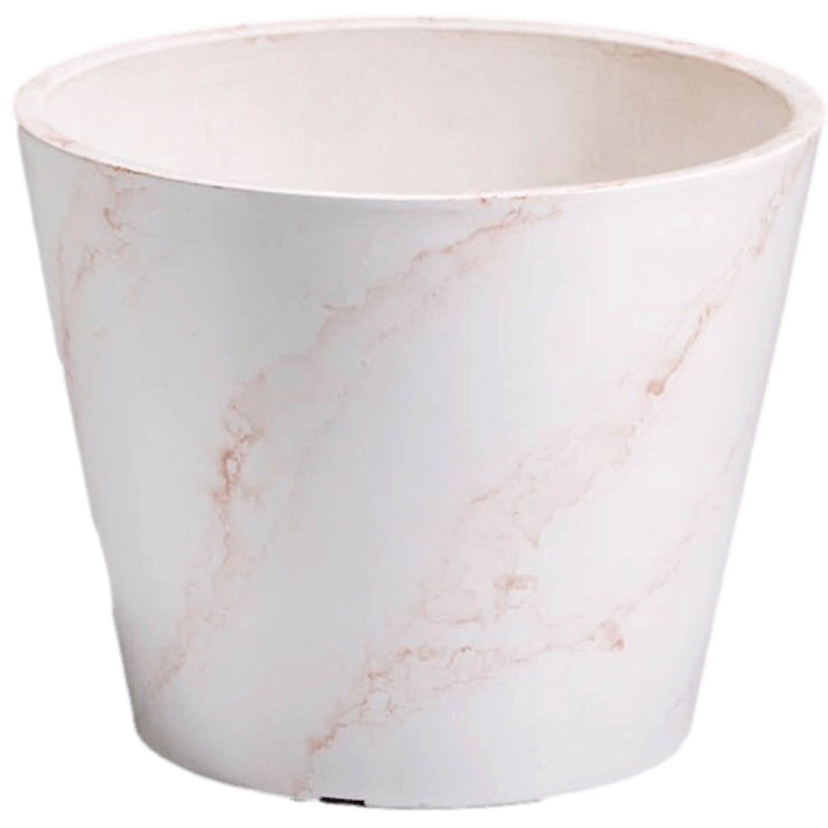 Red &amp; White Imitation Marble Pot 25cm
