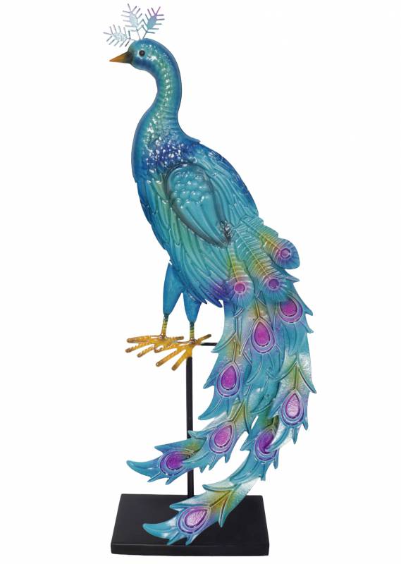 Metal Peacock Ormament 25x76cm