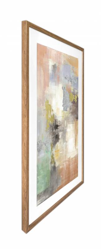 Hudson Abstract Artwork Framed W Glass Front 80x120cm