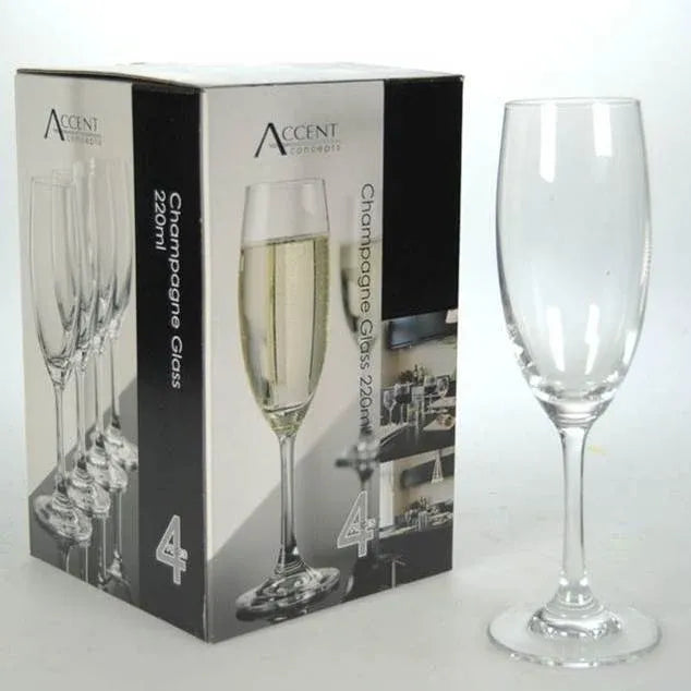Champagne Glass Set 4 220ml