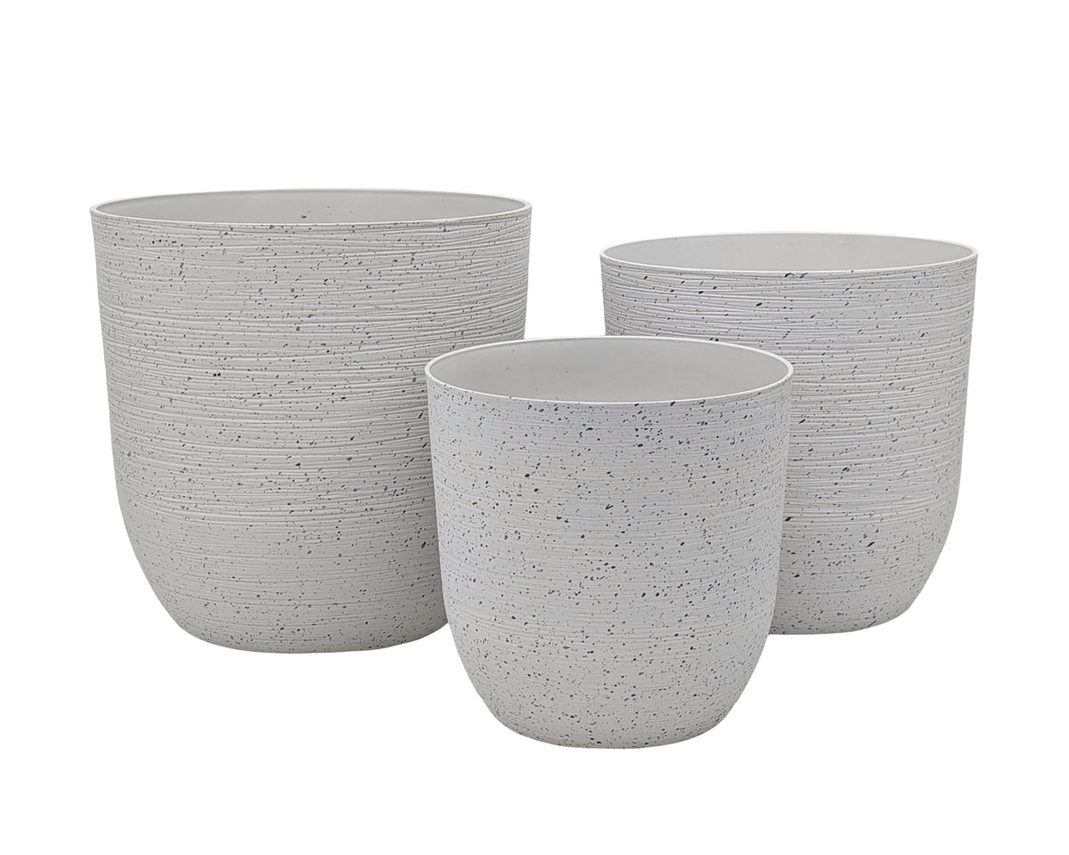 bulk 8 Sandstone Look Thick Plastic Planter Small Size 24x25cm