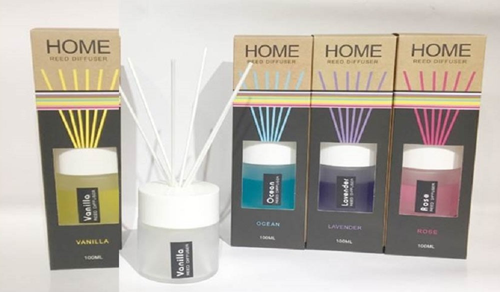 bulk 24 Home Delight Reed Oil Diffuser 100ml 4 Assort