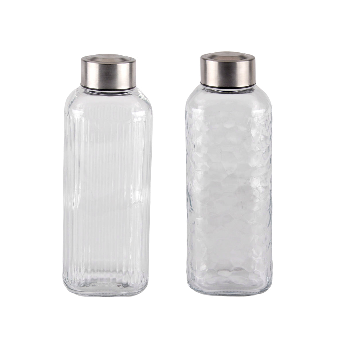 bulk 24 Glass Bottle w Metal Screw Lid 750ml Assort 8x21cm