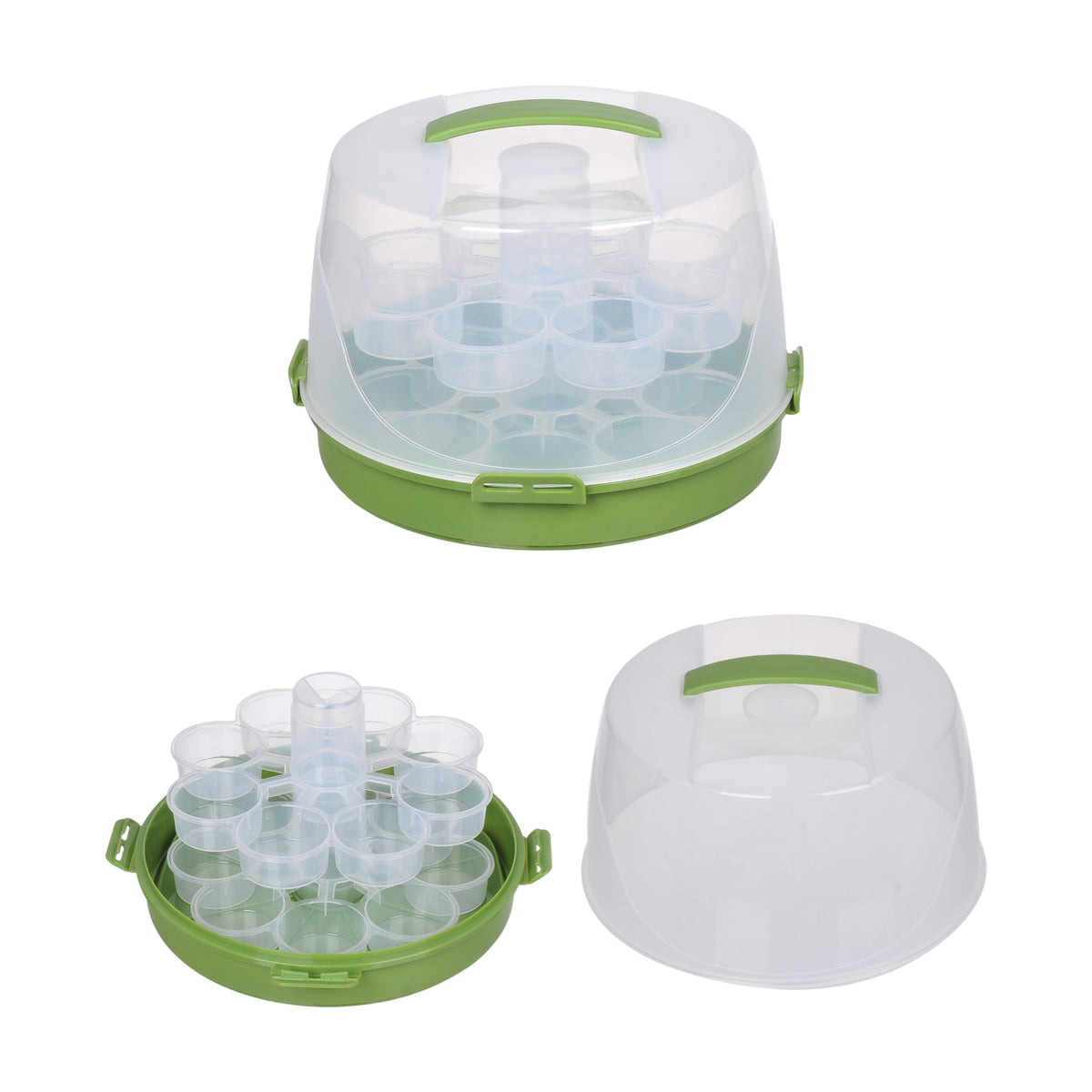 Round 2 Tier Cupcake &amp; Cake Carrier 28cm