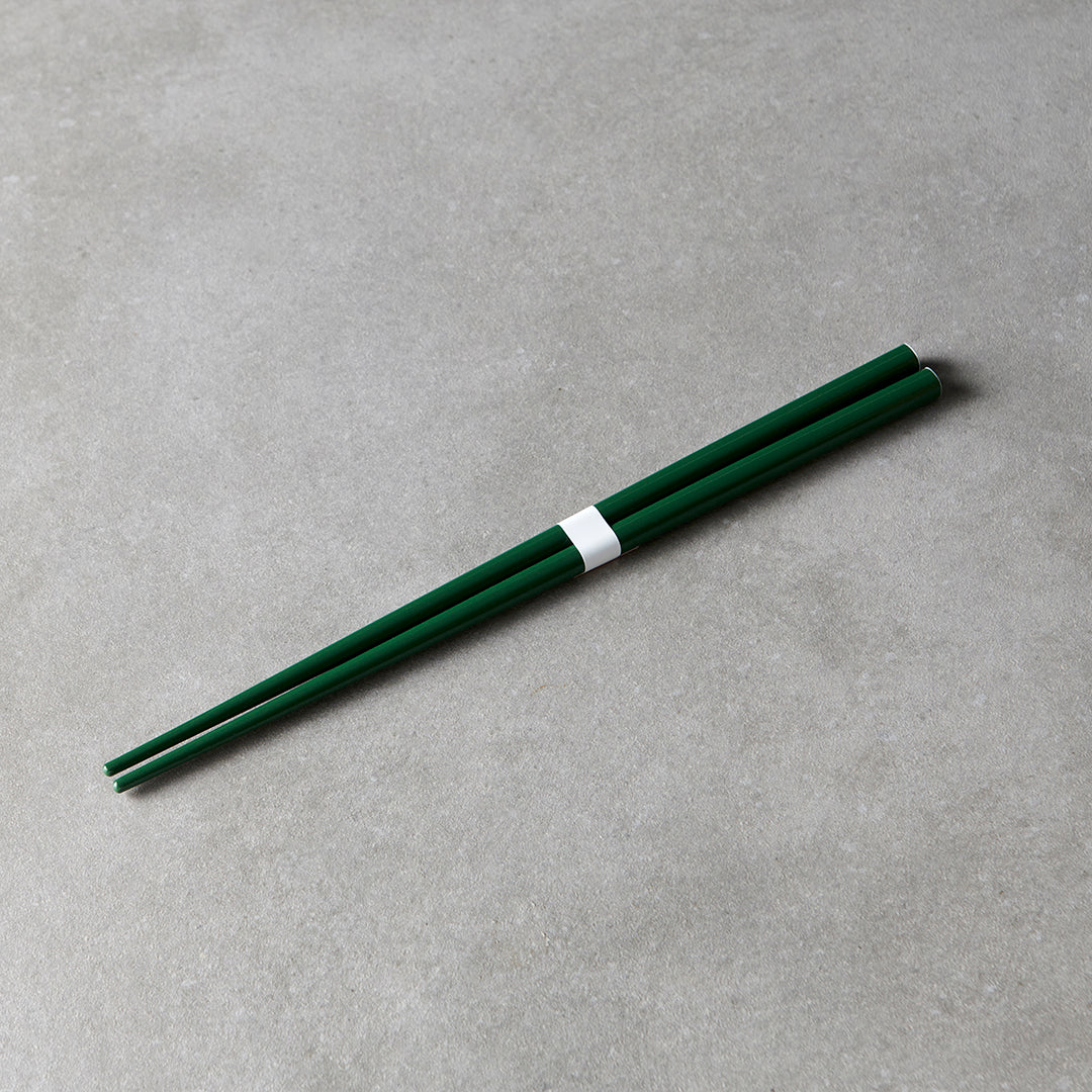 Chopsticks Lacquered Dark Green &amp; White