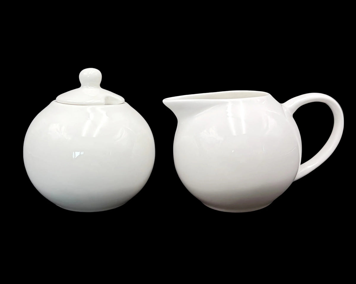Bulk 12 White Bone China Creamer &amp; Sugar Pot Set 200ml/230ml