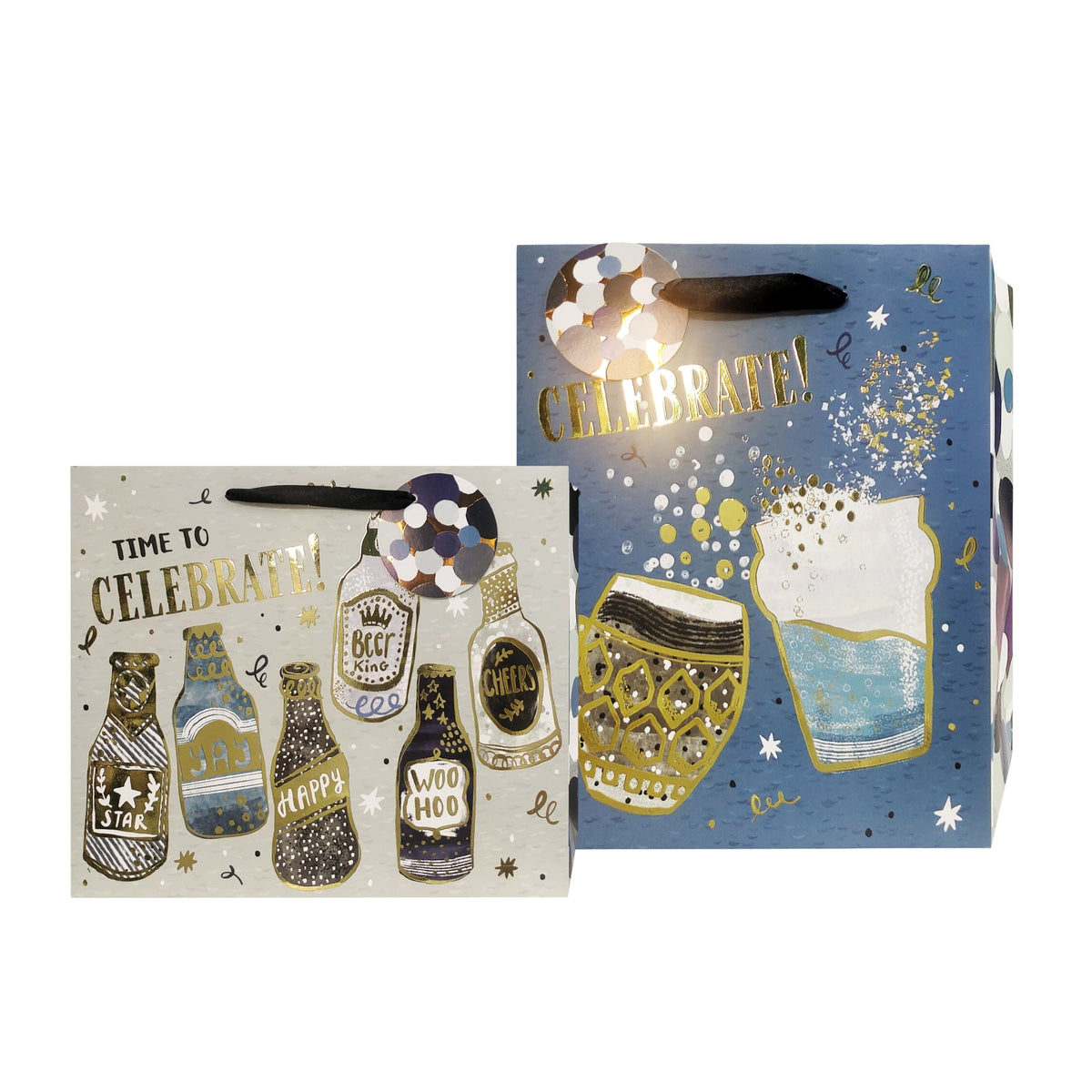 bulk 24 Medium Celebration Sips For Male Gift Bag Assort 17x23cm