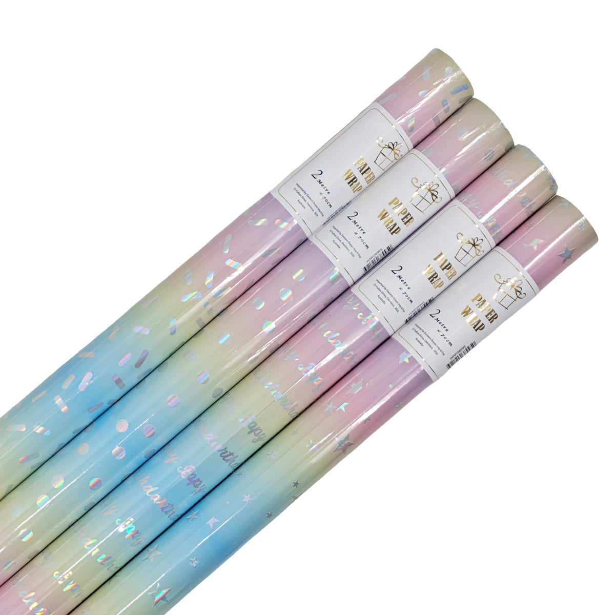bulk 50 Galaxy Holographic Gift Wrap 38Mm Core 200cm