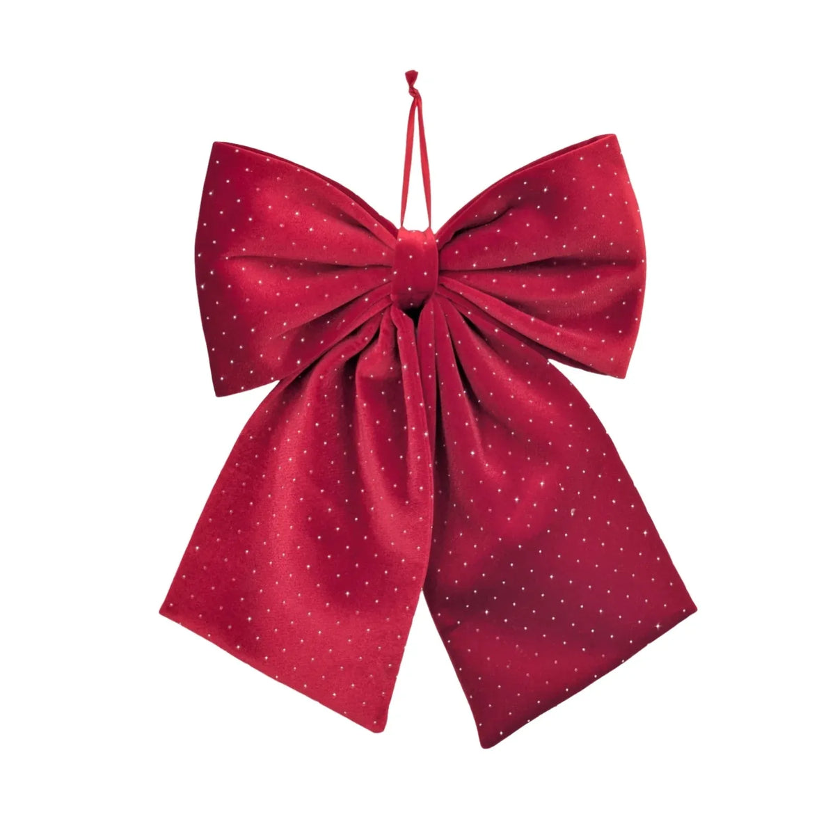 Bulk 24 Diamond &amp; Velvet Red Bow 24x29cm