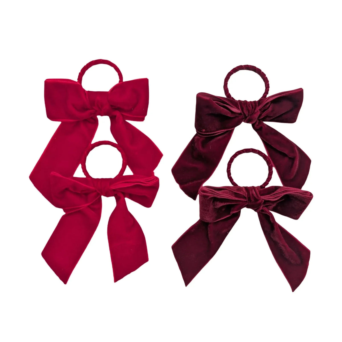 Bulk 24 Red &amp; Burgundy Velve Ring 10.5x12cm 2 Asst