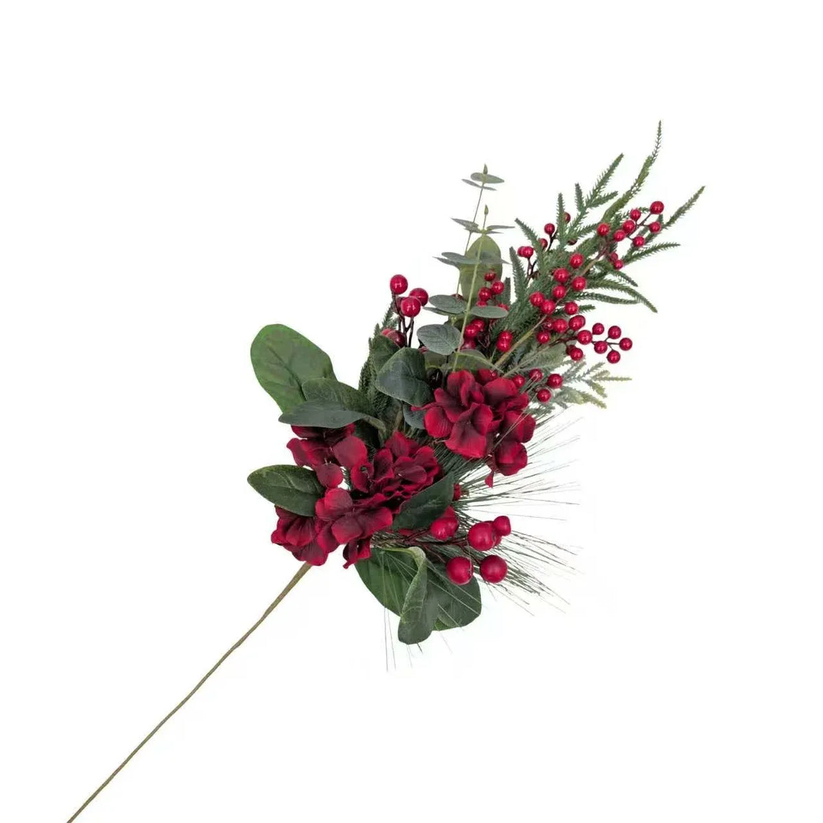Bulk 12 Xmas Heritage Hydrangea &amp; Berry Pick 89cm
