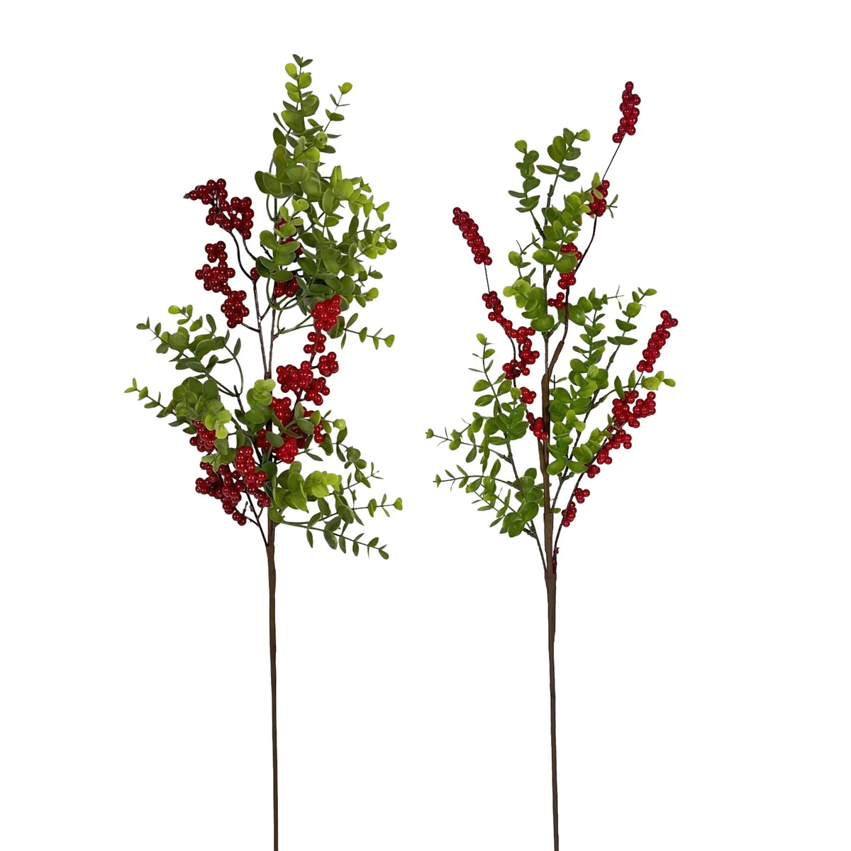 Bulk 24 Xmas Berry &amp; Leaves Spray 74cm