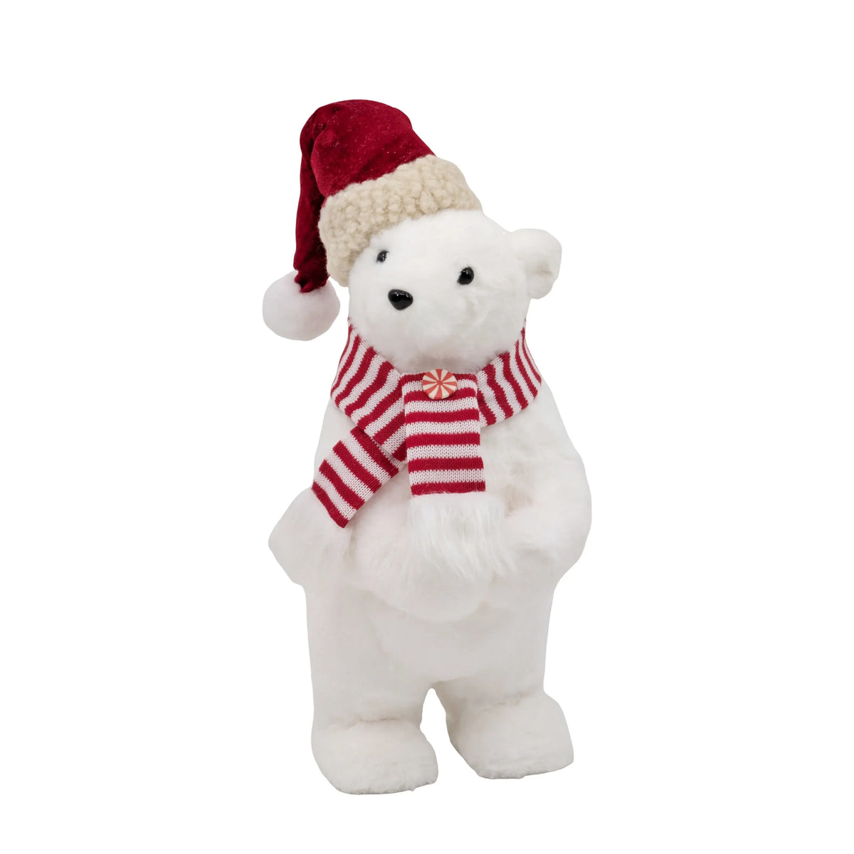 Bulk 4 Xmas Stripe &amp; Snow Standing Bear 19x15x39cm
