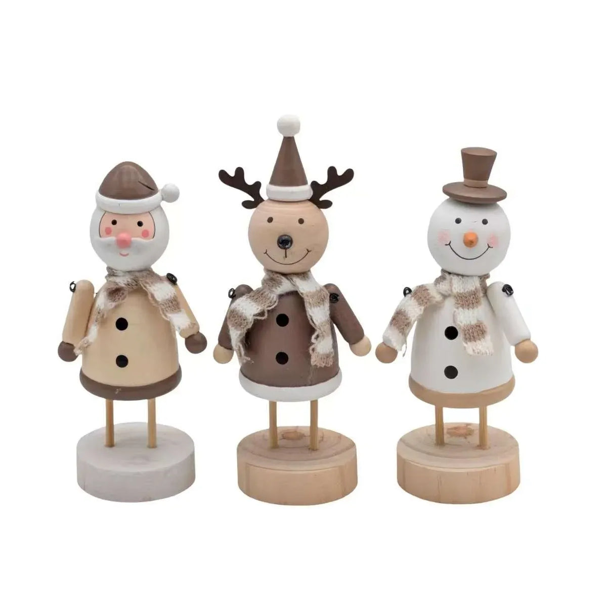 Bulk 24 Xmas Mdf Reindeer Snowman &amp; Santa 5.3x13.5/15/17.5cmh 3asst