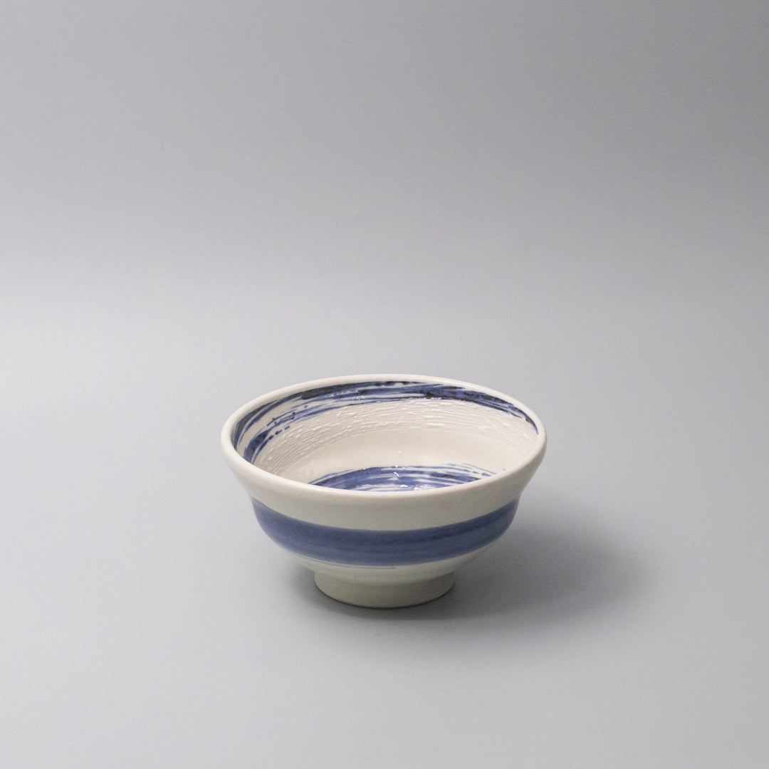 Udon Bowl 17cm Blue Swirl Glaze