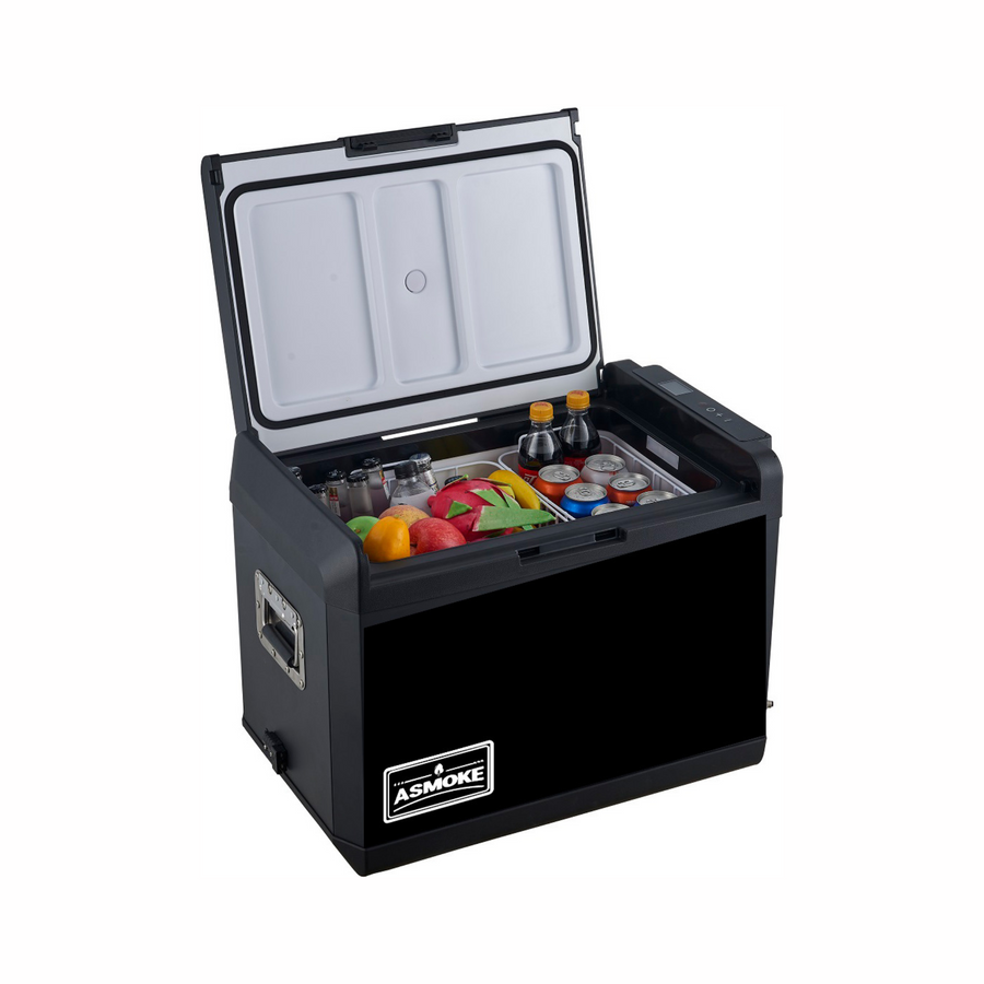 ASMOKE Premium Mini Fridge | 37L Compact Refrigerator with Roll-Bond Evaporator & Internal Light