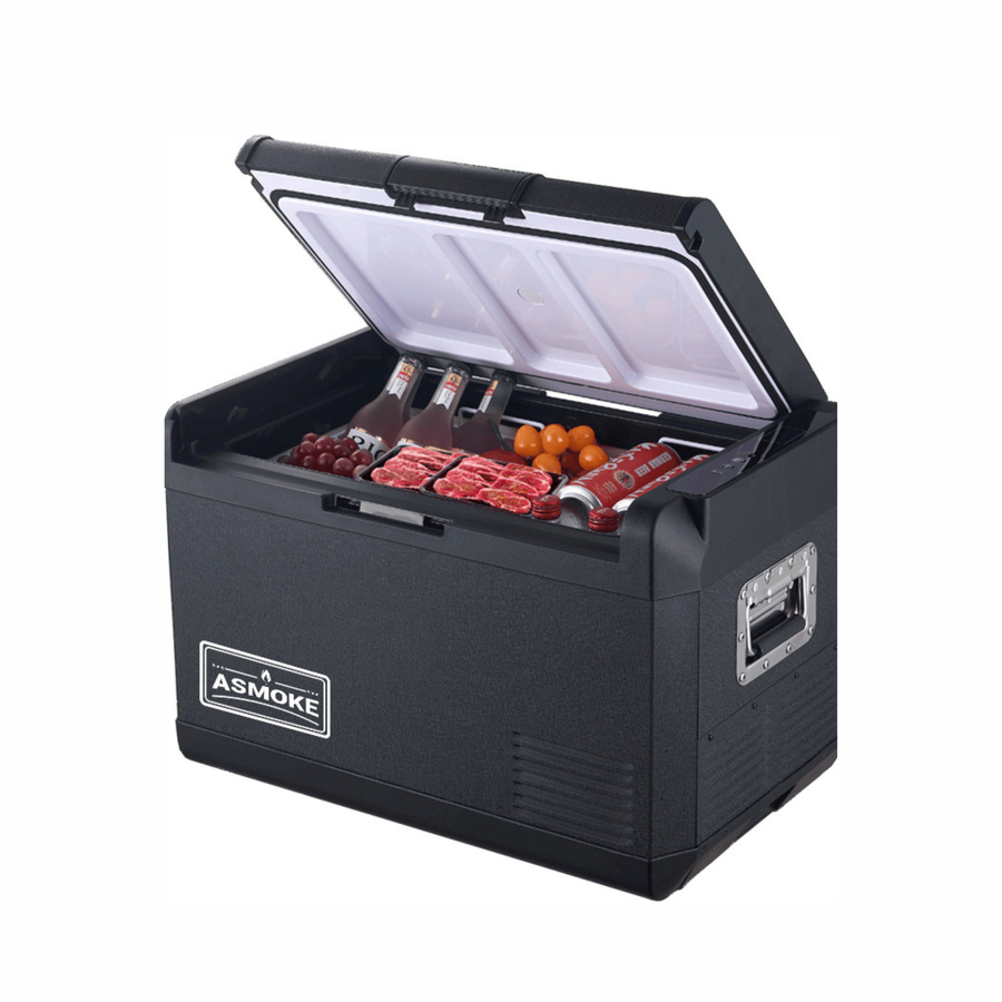 ASMOKE Premium Mini Fridge | 37L Compact Refrigerator with Roll-Bond Evaporator & Internal Light