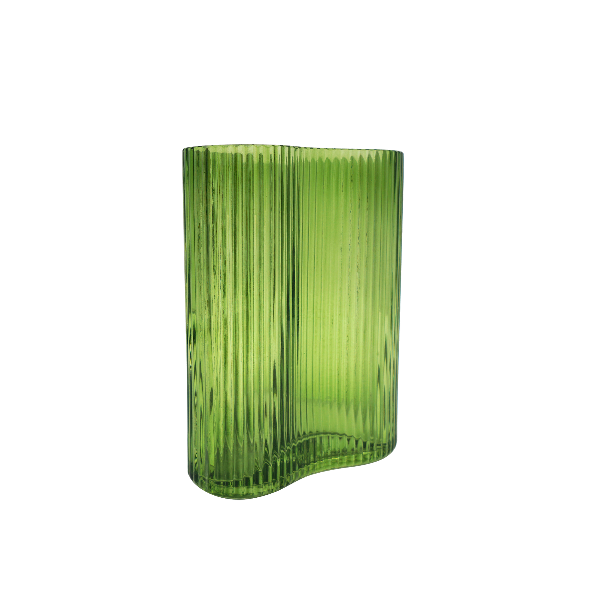 Suzhou Curved Vase Small Green