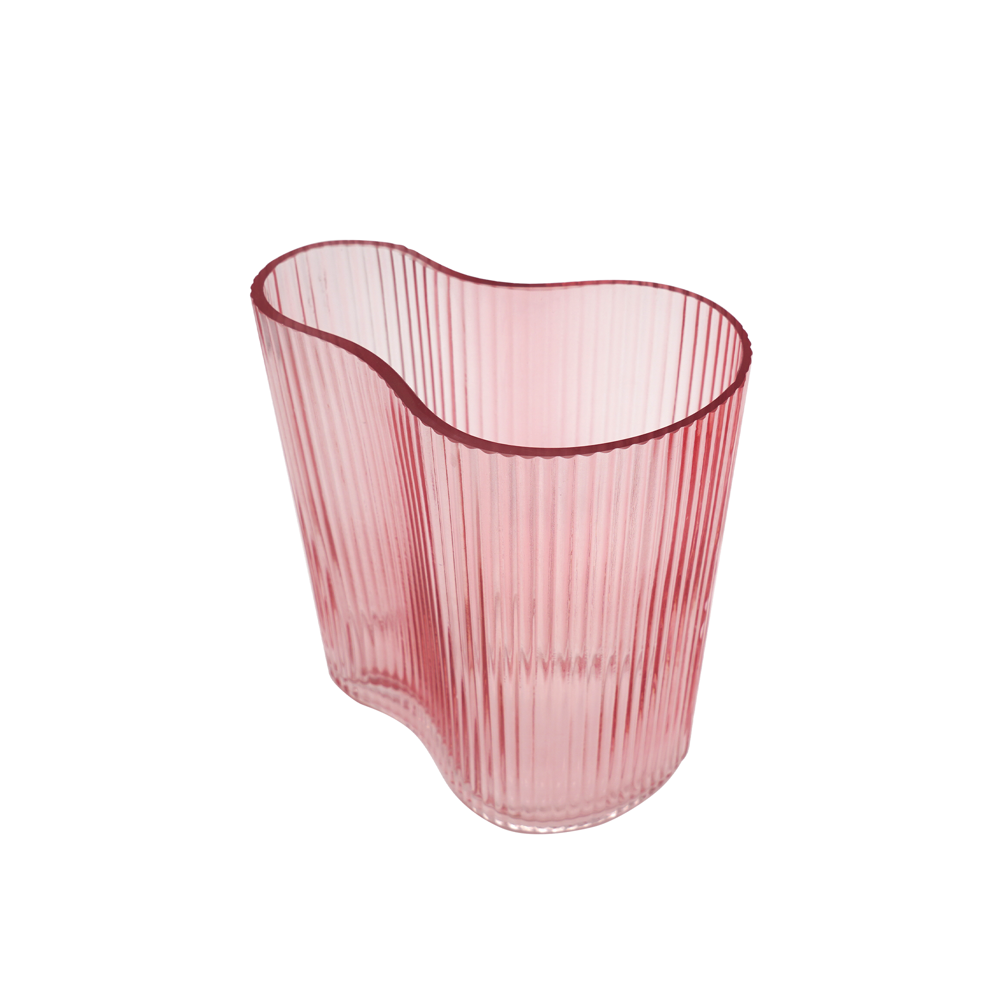 Suzhou Curved Vase Small Pink