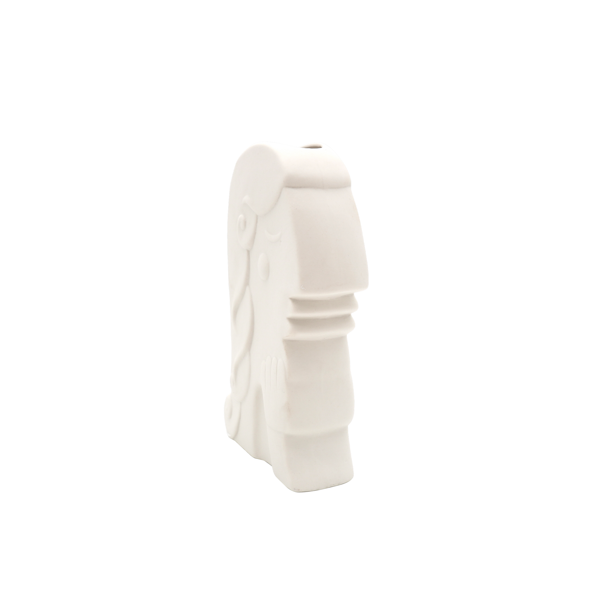 Soie White Ceramic Vase