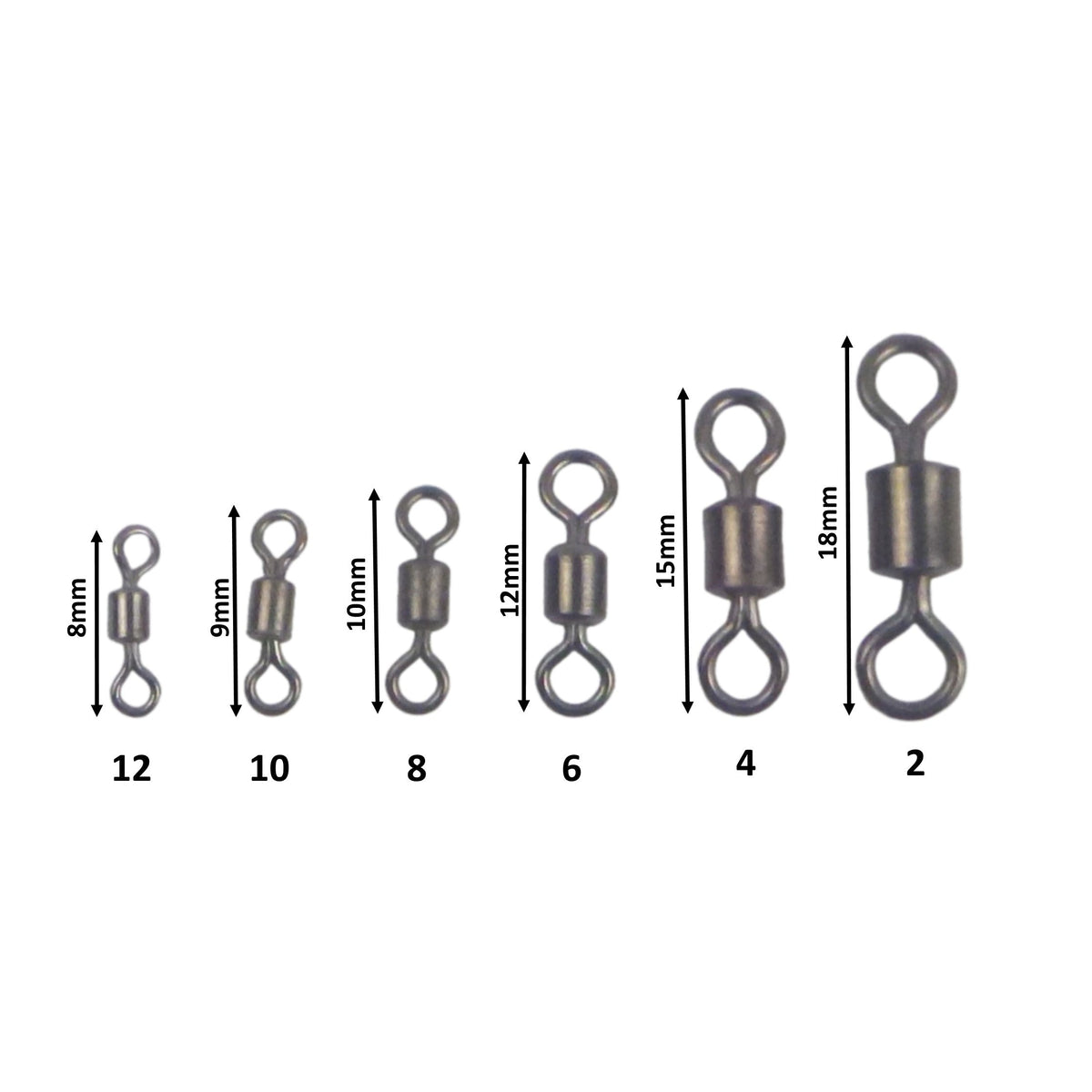 Swimerz Rolling Swivels, Size 2, 15 pack