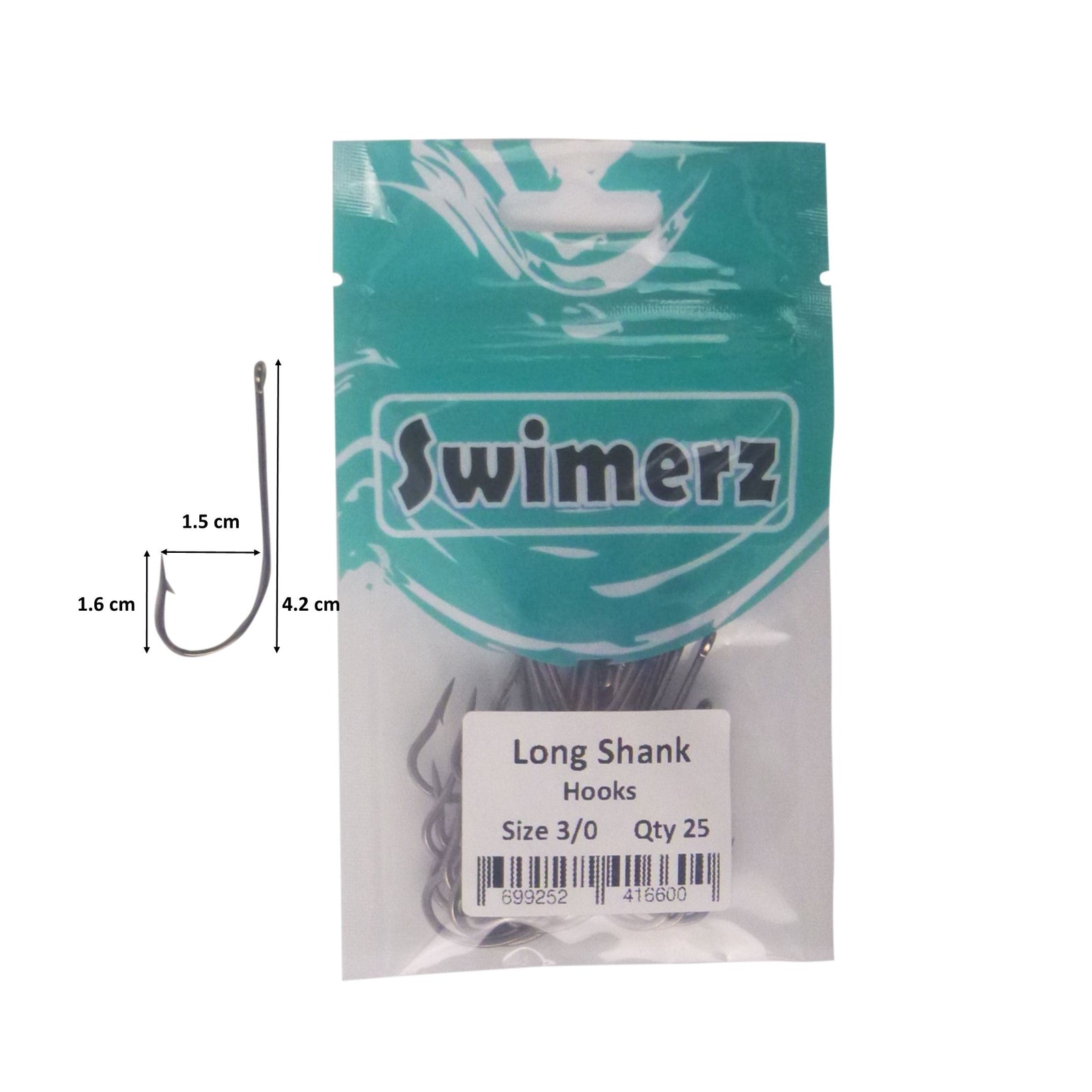 Swimerz 3/0 Long Shank Worm Hook 25 Pack