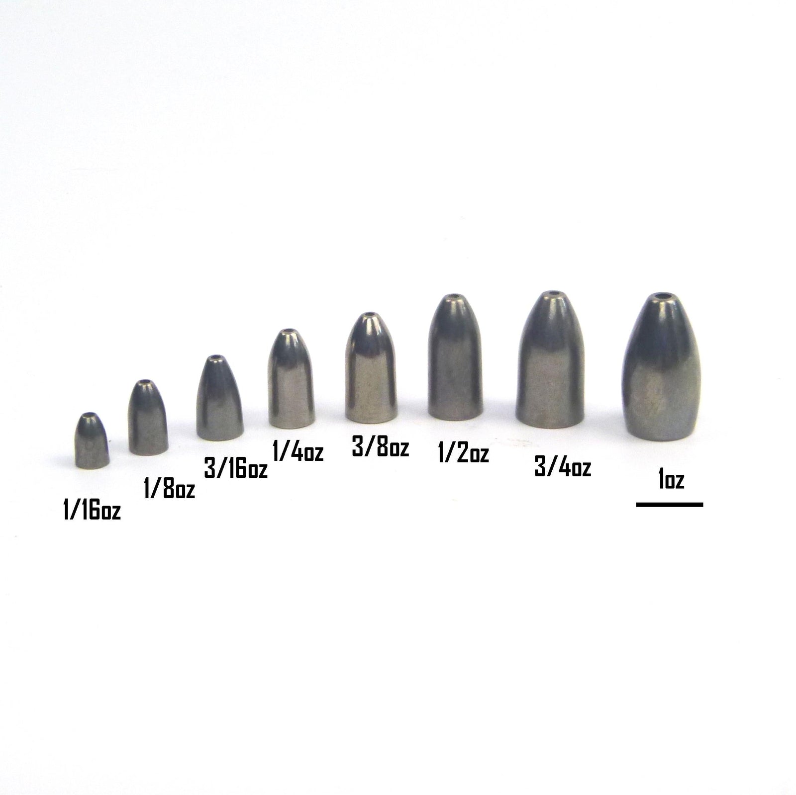 Swimerz 1/4 oz Tungsten Bullet Sinker. Qty 8.
