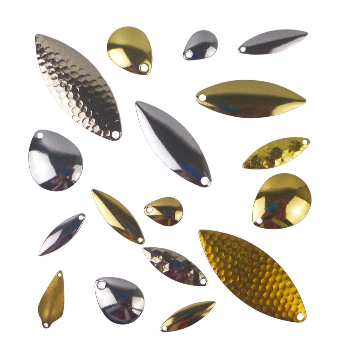 Artizan Smooth Willow Blade, Brass, 48mmL x 17mmW, Qty 5