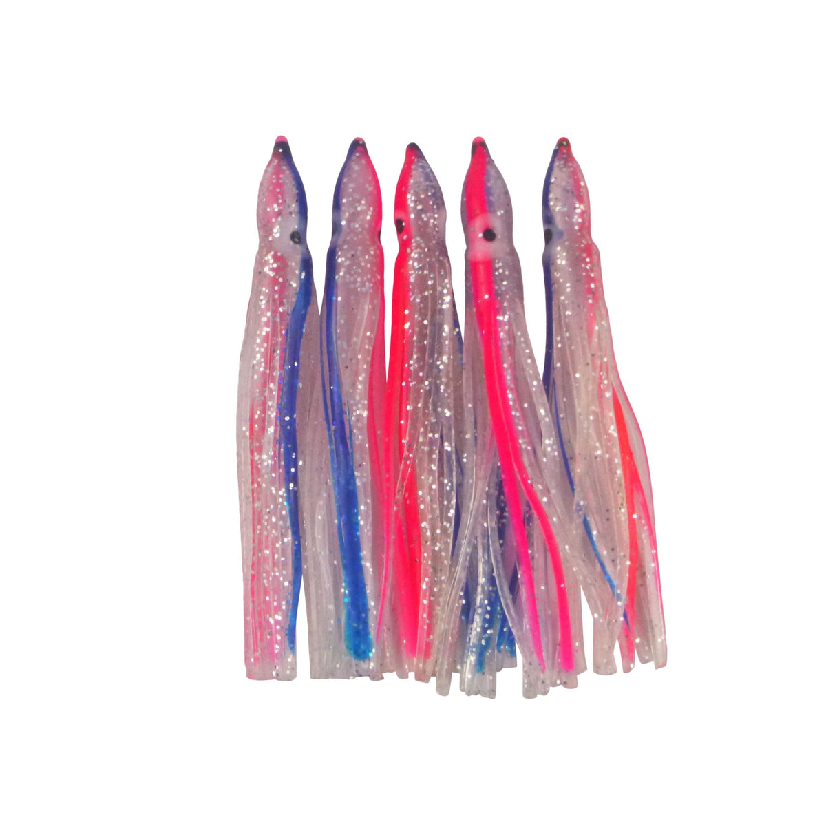 Swimerz Octopus Skirts 100mm Silver Stripe, 5 pack