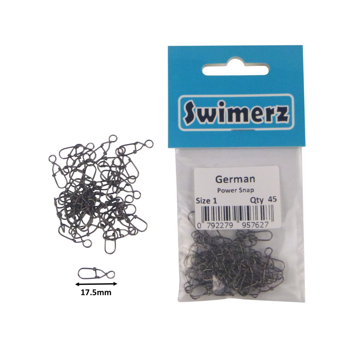Swimerz German Power Snap, Closed Eye, size 1, 45 pack