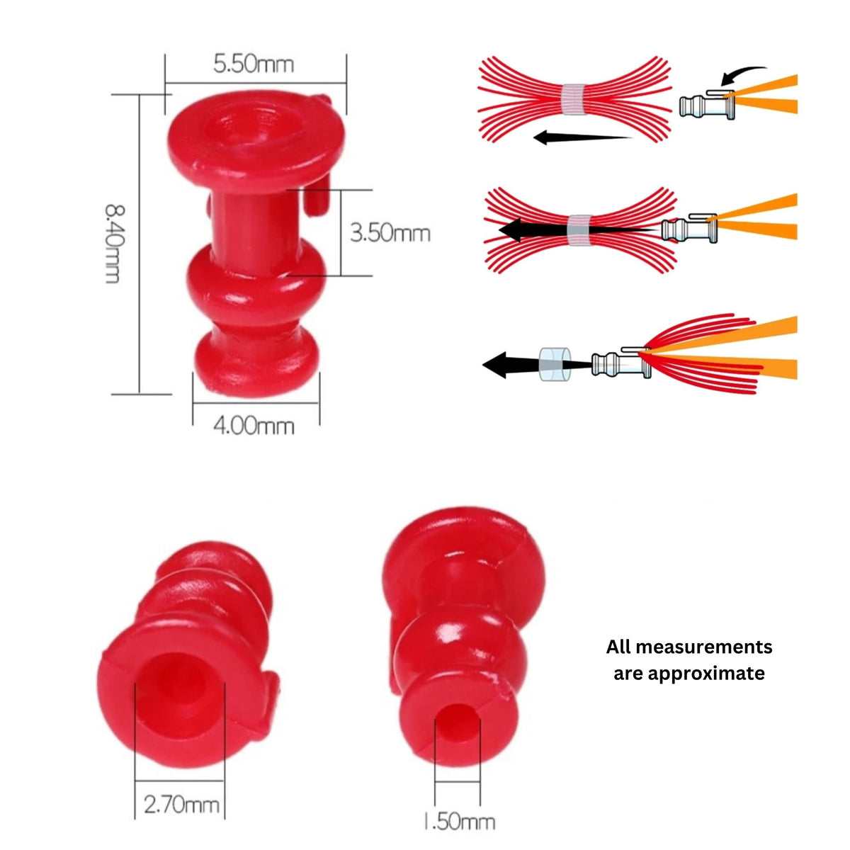 Artizan Red Kabura Skirt Body, Qty 50