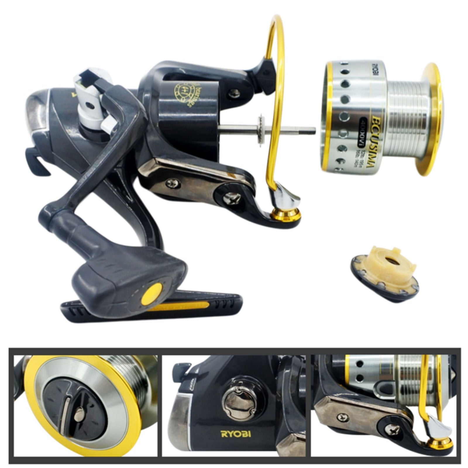 Ryobi Ecusima 2000 Spinning Reel, 5:1:1 Fast Retrieve 4+1 BB
