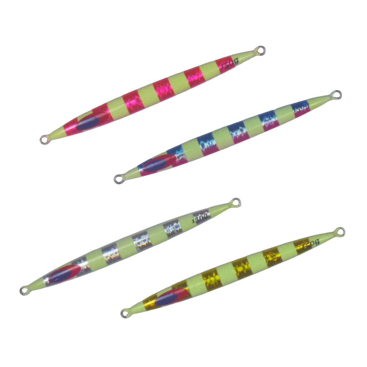 Finesse Lumo Fastdrop Jig, 150gm, Gold Stripe, Qty 2