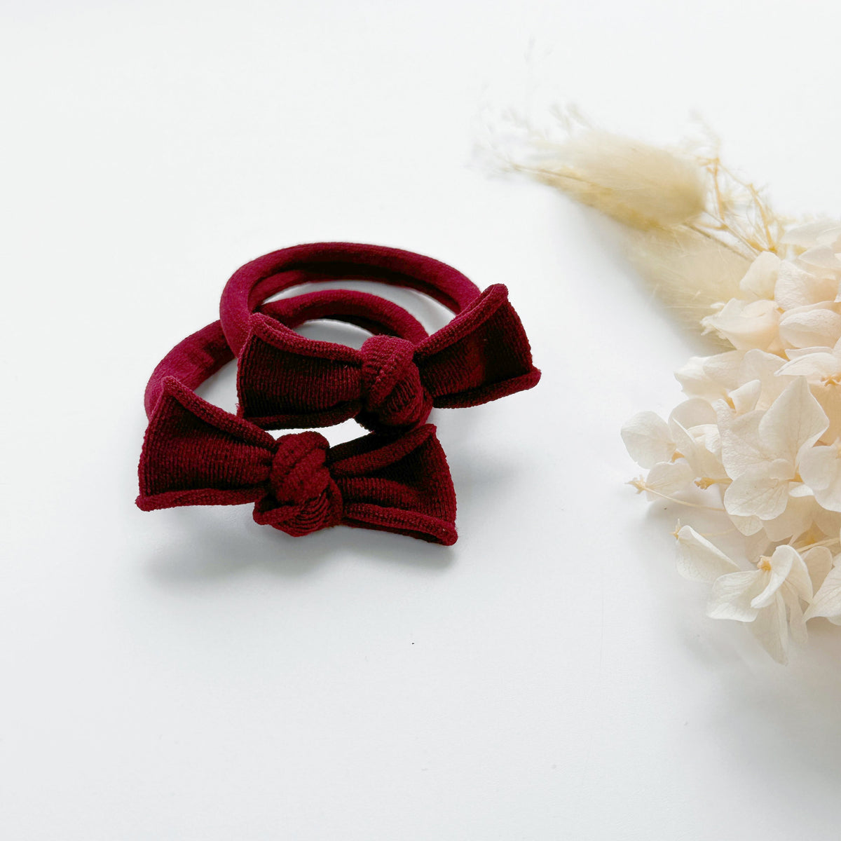 Handmade Simple Bows - School colours - Maroon - 3 pairs (save 15%)