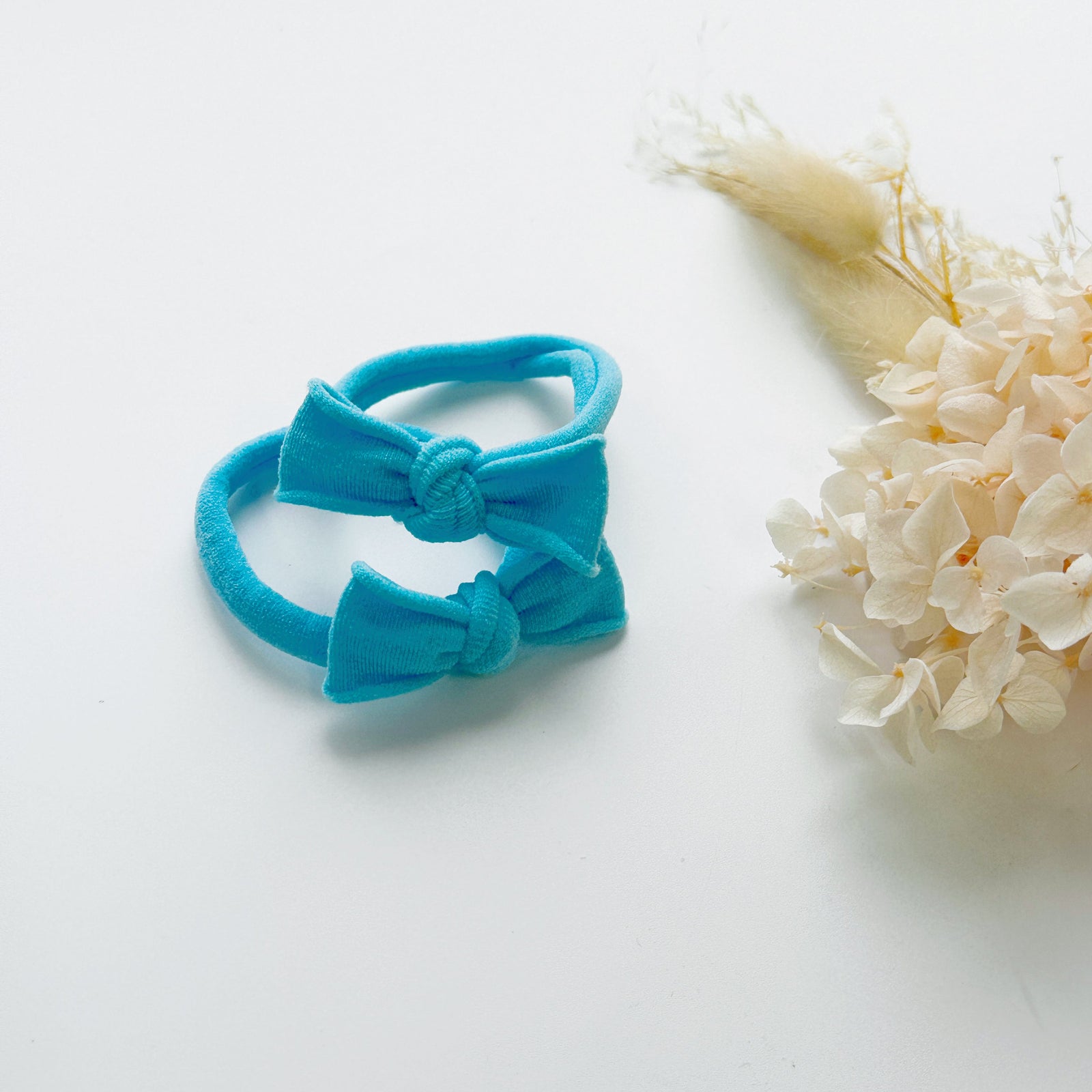 Handmade Simple Bows - School colours - Sky Blue - 3 pairs (save 15%)